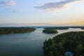 Aerial view of Ruissalo island. Turku. Finland. Nordic natural landscape. Photo made by drone from above Royalty Free Stock Photo