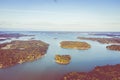 Aerial view of Ruissalo island. Turku. Finland. Nordic natural landscape. Photo made by drone from above Royalty Free Stock Photo