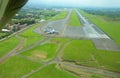 Aerial view of runway at Juan Santamaria International Airport, Costa Rica