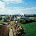 Aerial View of Rural Bioenergy Plant