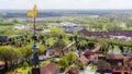 Aerial view of a rural European town Royalty Free Stock Photo