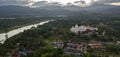Kuala Kangsar Town Aerial View With Perak River
