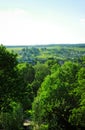 Aerial view rural landscape Royalty Free Stock Photo