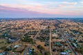 Rural road passing through Australian countryside. Royalty Free Stock Photo