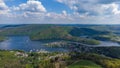 Aerial view of the Rursee in the Eifel region, Germany