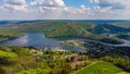 Aerial view of the Rursee in the Eifel region, Germany