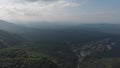 Aerial view of Russian resort village of Guamka and the surrounding area