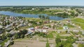 Aerial view Russian small town. Belarus. Voronovo. Royalty Free Stock Photo
