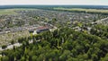 Aerial view Russian small town. Belarus. Voronovo. Royalty Free Stock Photo