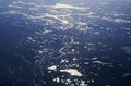 Aerial view of Russian taiga