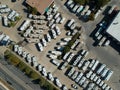 Aerial View Of RV Campers 