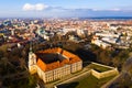 Aerial view of Rzeszow castle, Poland