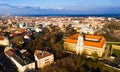 Aerial view of Rzeszow castle, Poland