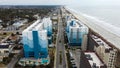 Aerial view of S Ocean Blvd, Myrtle Beach, South Carolina