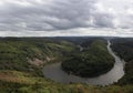 Aerial view on the Saar river