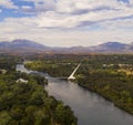 Aerial View Sacramento River Redding California Bully Choop Mountain Royalty Free Stock Photo