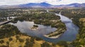 Aerial View Sacramento River Redding California Bully Choop Mountain Royalty Free Stock Photo