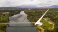 Aerial View Sacramento River Redding California Bully Choop Mountain Royalty Free Stock Photo