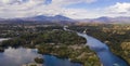 Aerial View Sacramento River Redding California Bully Choop Mountain Royalty Free Stock Photo