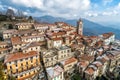 Aerial view of the Sacro Monte of Varese, is a sacred mount is a historic pilgrimage site and Unesco World Heritage, Italy Royalty Free Stock Photo