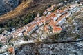 Aerial view of the Sacro Monte of Varese, is a sacred mount is a historic pilgrimage site and Unesco World Heritage, Italy Royalty Free Stock Photo