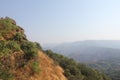 An aerial view of sahyadri mountain range in Maharashtra