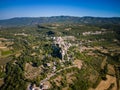 Aerial view of Saignon village in Provence, Vaucluse, France