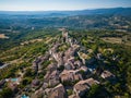 Aerial view of Saignon village in Provence, Vaucluse, France