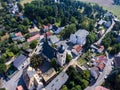 Aerial view of saint annen church goessnitz thuringia germany