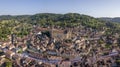 Aerial view of Saint-Cyprien, Dordogne village