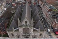 Aerial view of church in Dunkirk, France