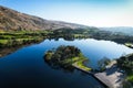 Aerial view of Gougane Barra National Park in County Cork, Ireland Royalty Free Stock Photo