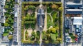 Aerial photo of Saint Joseph church in Pontivy