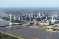 Aerial view of Saint Louis Missouri, USA Royalty Free Stock Photo