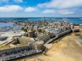 Aerial view of the Saint Malo, city of Privateers - in Brittany, France Royalty Free Stock Photo