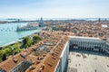 Aerial view of Saint Mark`s Square in Venice, Italy Royalty Free Stock Photo