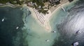 Aerial view of Saint Martin Beach