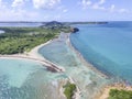 Aerial view of Saint Martin Beaches