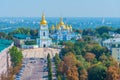 Aerial view of Saint Michael monastery in Kyiv, Ukraine