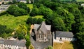 Aerial view of Saint Paul\'s Church of Ireland Gilford Co Down Northern Ireland Royalty Free Stock Photo