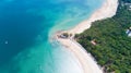 Aerial view of Saint Pierre point in La plage des Dames, Noirmoutier island Royalty Free Stock Photo