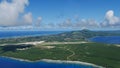 Aerial view of Saipan with the International Airport in view