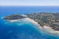 Aerial view of Sakatia island, near to Nosy be island,Madagaskar Royalty Free Stock Photo