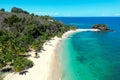 Aerial view of Sakatia island, near to Nosy be island,Madagaskar Royalty Free Stock Photo