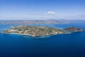 Aerial view of Sakatia island, near to Nosy be island,Madagaskar Royalty Free Stock Photo