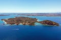 Aerial view of Sakatia island, near to Nosy be island,Madagaskar Royalty Free Stock Photo