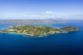 Aerial view of Sakatia island, near to Nosy be island,Madagaskar Royalty Free Stock Photo