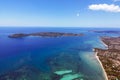 Aerial view of Sakatia island, near to Nosy be island,Madagaskar Royalty Free Stock Photo