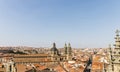 Aerial view of Salamanca from roof of new Cathedral, with Salamanca University, Community of Castile and LeÃÂ³n, Spain. Declared a