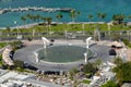 Aerial view of Salata Park Corniche Doha Qatar Royalty Free Stock Photo